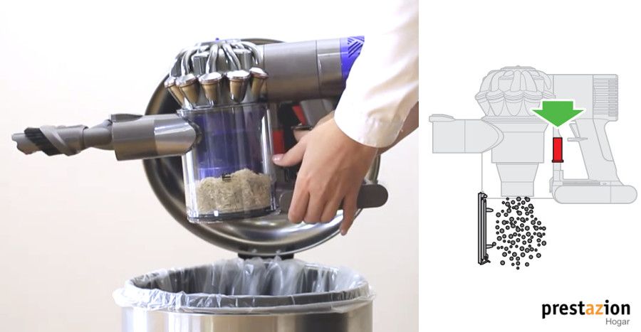 Dyson V6 aspiradora sin cable vaciado del cubo