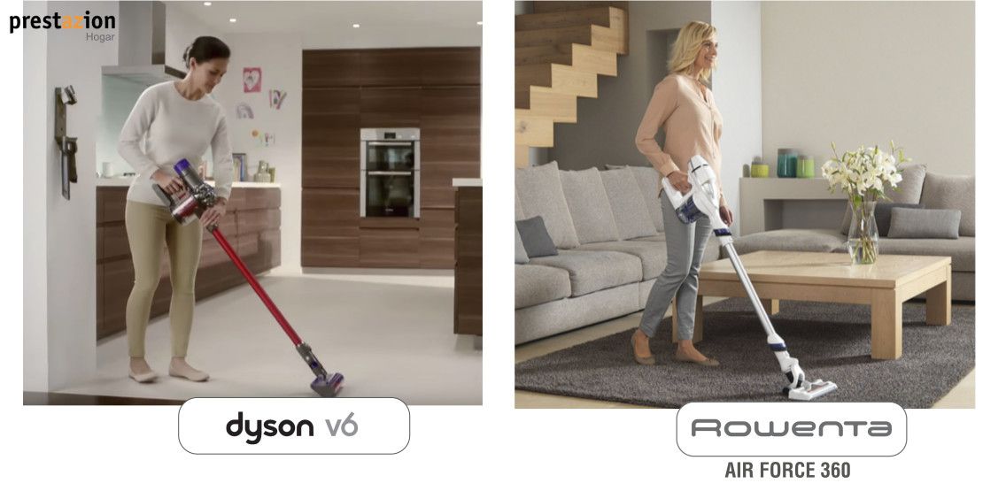 dyson v6 vs rowenta 360 comparativa accesorios y cepillos