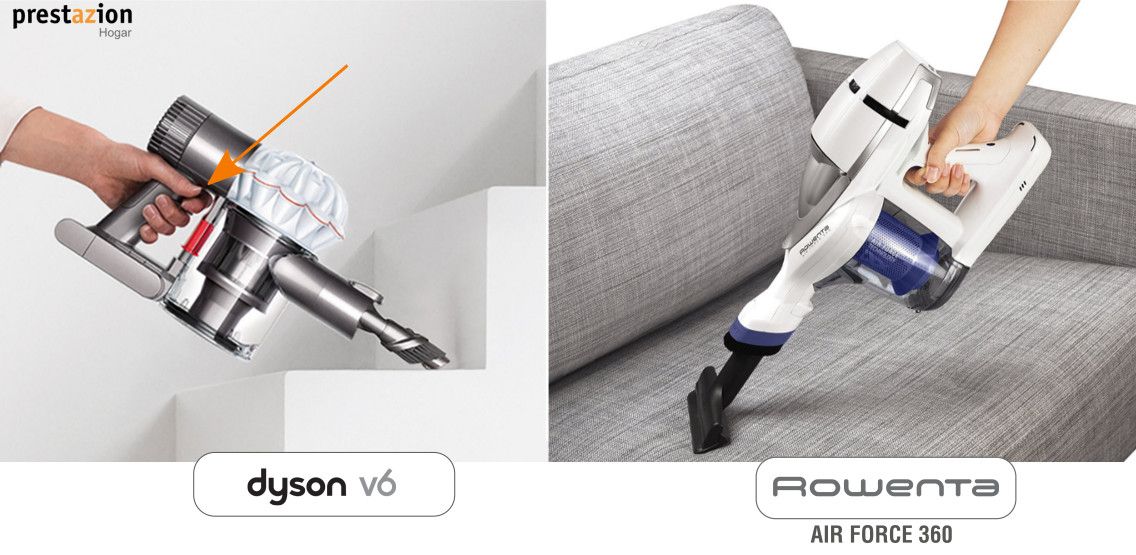 dyson v6 vs rowenta 360 comparativa facilida de manejo