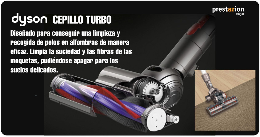 aspiradora dyson trineo big ball- cepillo turbo alfombras