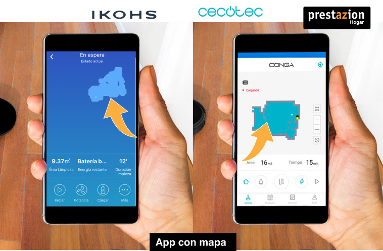 Comparativa Conga 1390 vs NETBOT S15 IKOHS-app-mapa