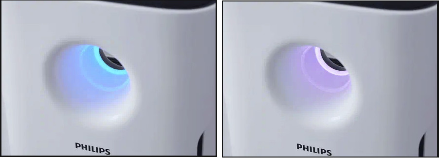 Sensores del purificador de aire Philips. cambio de color