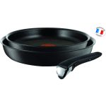 Tefal Ingenio Expertise - Set de Sartenes de Aluminio de 24 y 28 cm con Mango Extraíble