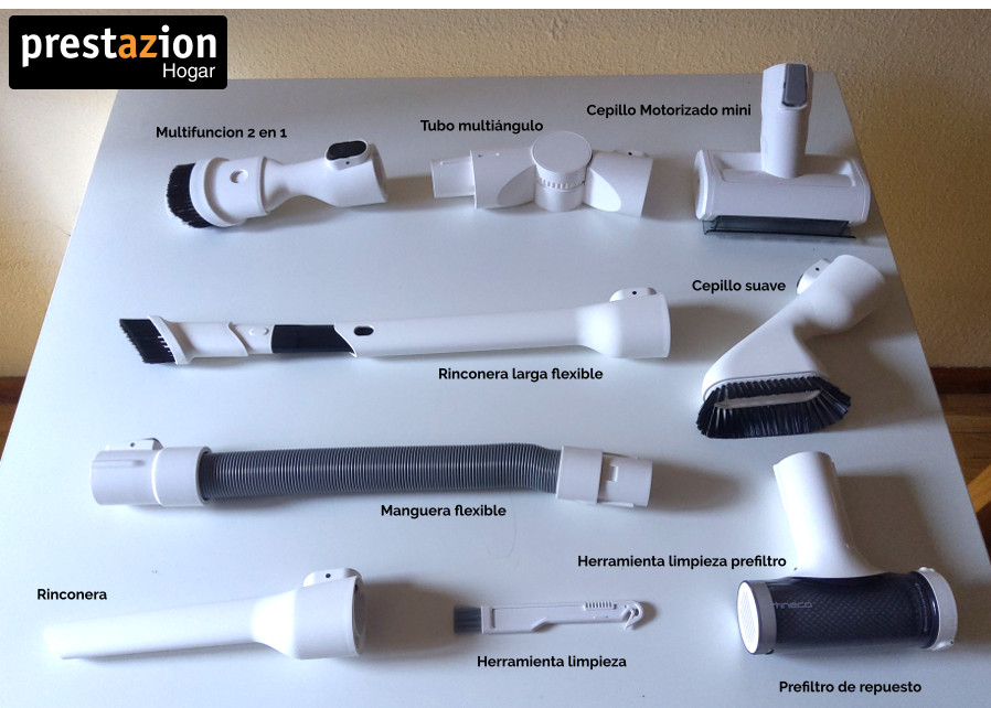 Aspiradora Tineco A11 cepillos y accesorios
