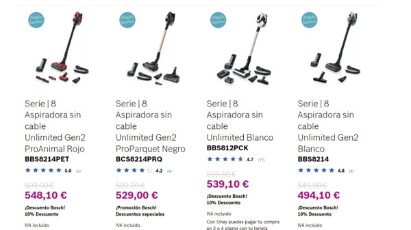 tienda de aspiradoras bosch