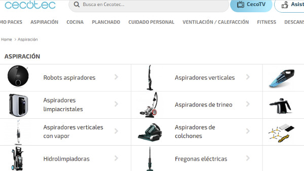 tienda de aspiradoras cecotec