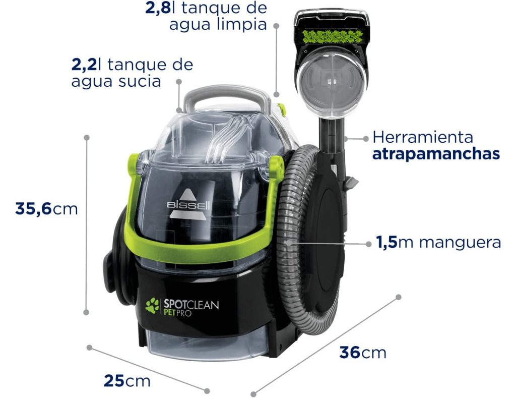Bissell Spotclean Pet Pro medidas