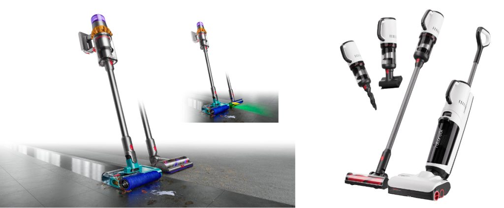 Dyson V15s Detect Submarine vs. Roborock Dyad Pro Combo