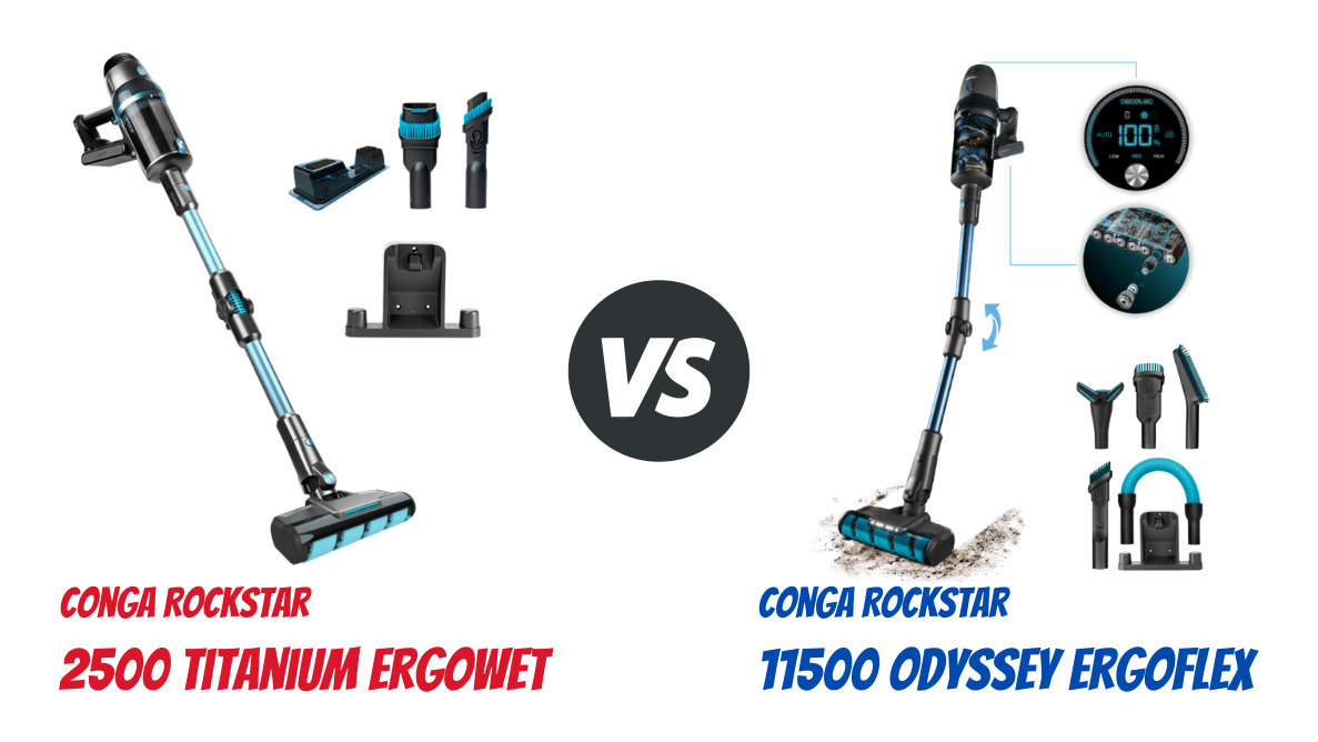 Conga Rockstar 11500 Odyssey vs. 2500 Titanium